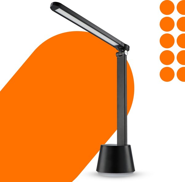 LED stolní lampa 10 W, s dotykovým ovládáním, stmívatelná, nastavitelná, 350 lm, IP20