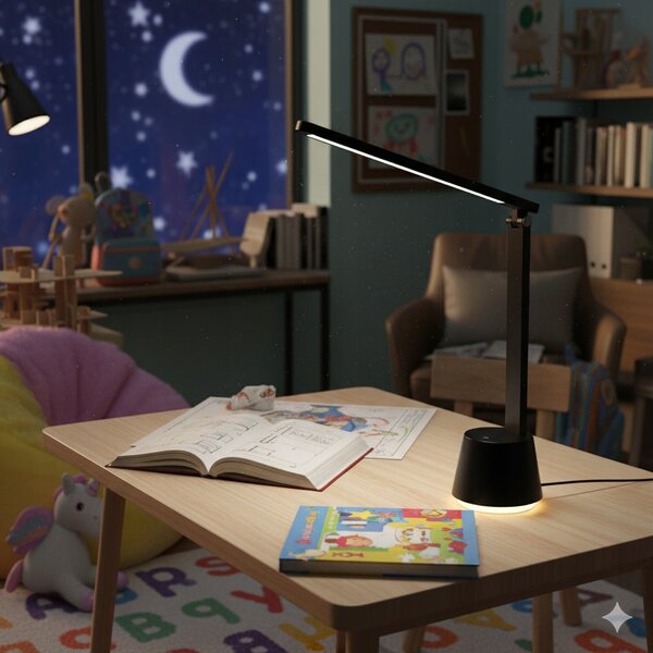 LED stolní lampa 10 W, s dotykovým ovládáním, stmívatelná, nastavitelná, 350 lm, IP20