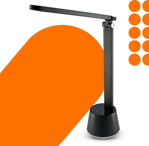 LED stolní lampa 10 W, s dotykovým ovládáním, stmívatelná, nastavitelná, 350 lm, IP20