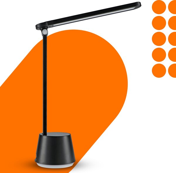 LED stolní lampa 10 W, s dotykovým ovládáním, stmívatelná, nastavitelná, 350 lm, IP20
