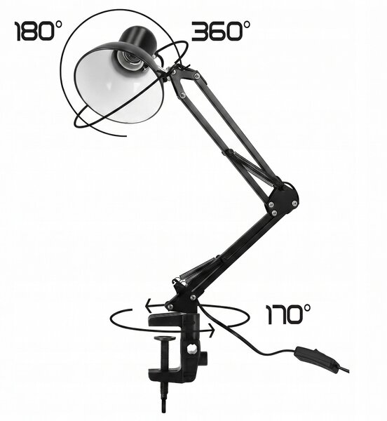 Stolní lampa E27, IP20