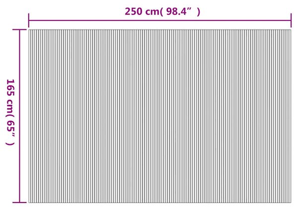 Paraván bambusový šedý šířka 250 cm výška 165 cm 244611