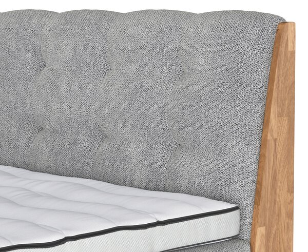 POSTEL BOXSPRING, barvy stříbra MID.YOU - Manželské postele, Online Only