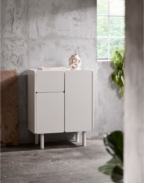 Bílá skříňka 80x100x40 cm Bera – Unique Furniture