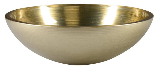Sapho Sapho, MURANO SOFT BROWN skleněné umyvadlo 40x14cm, béžovozlatá, AL5318-67