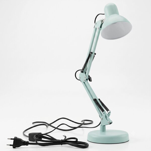 Mátová stolní lampa E27, nastavitelná, s klipsem, IP20