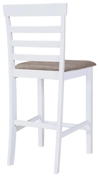 Barové židle 2 ks bílé textil 241702