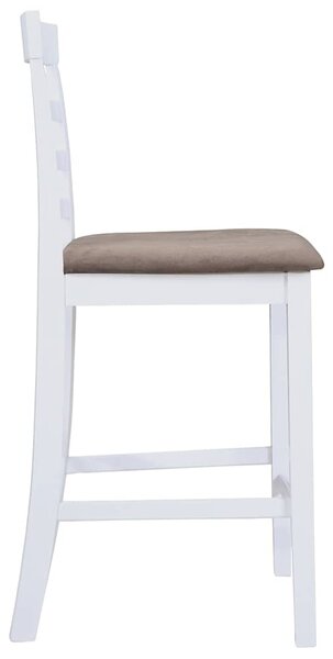 Barové židle 2 ks bílé textil 241702