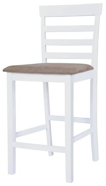 Barové židle 2 ks bílé textil 241702