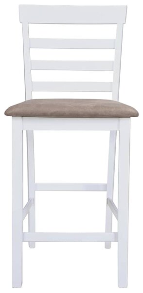 Barové židle 2 ks bílé textil 241702