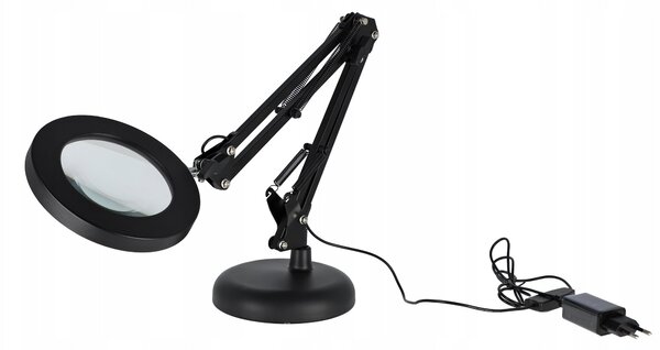 LED stolní lampa, stmívatelná, s lupou, 10 W
