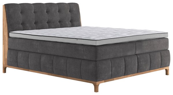 POSTEL BOXSPRING, 160/200 cm, tmavě šedá MID.YOU - Manželské postele, Online Only