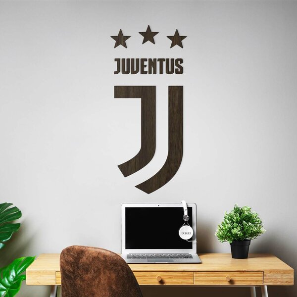 DUBLEZ | Dřevěné logo fotbalového klubu - Juventus | Obraz