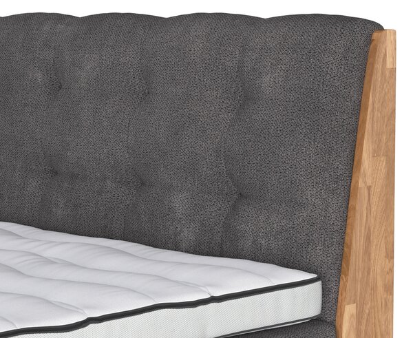 POSTEL BOXSPRING, 160/200 cm, tmavě šedá MID.YOU - Manželské postele, Online Only