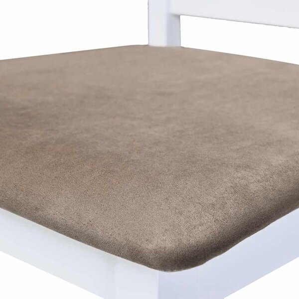 Barové židle 2 ks bílé textil 241702