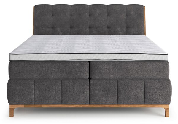 POSTEL BOXSPRING, 180/200 cm, tmavě šedá MID.YOU - Manželské postele, Online Only