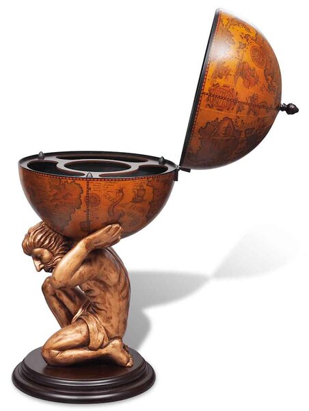 Glóbusový bar stojan na víno design Atlas 42 x 42 x 85 cm 241958