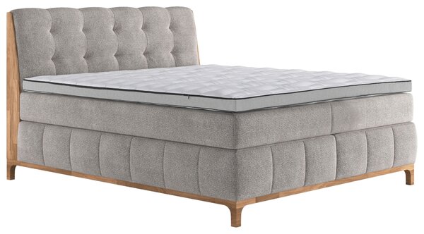POSTEL BOXSPRING, 160/200 cm, pískové barvy MID.YOU - Manželské postele, Online Only