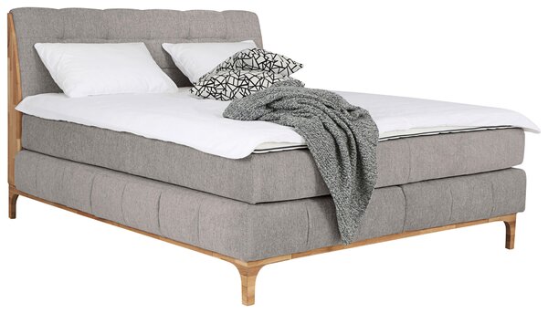 POSTEL BOXSPRING, 160/200 cm, pískové barvy MID.YOU - Manželské postele, Online Only