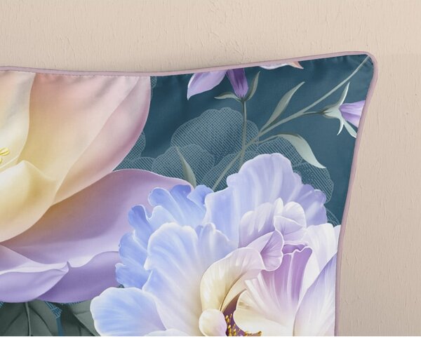 Modré povlečení na dvoulůžko/prodloužené z bavlněného saténu 200x220 cm Mirery – Descanso