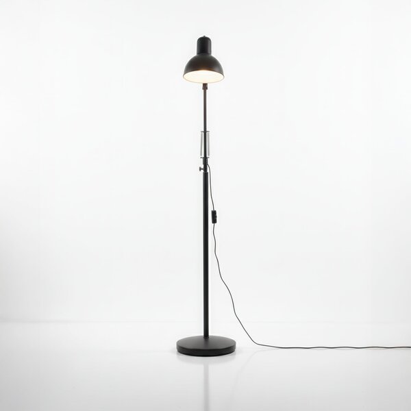 Černá stojací lampa E27 185 cm, nastavitelná