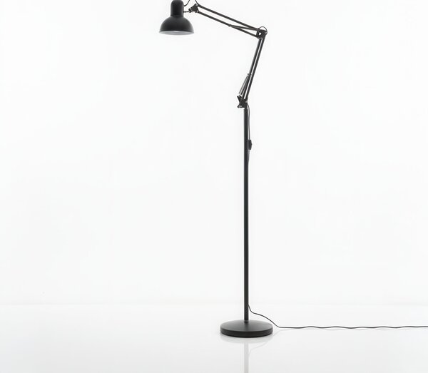 Černá stojací lampa E27 185 cm, nastavitelná