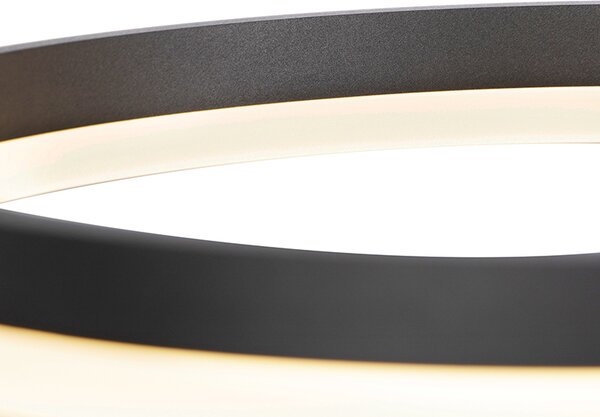 Designové závěsné svítidlo černé 40 cm vč. LED 3-stupňové stmívatelné - Anello