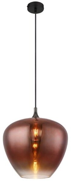 GLOBO 15548H2G MAXY závěsné svítidlo D400mm 1xE27 černá, měděná