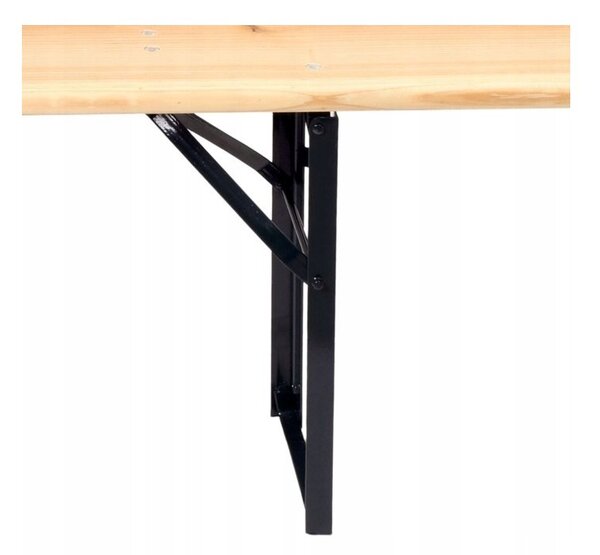 GARDEN-PRO Zahradní pivní set 177x46 s lavičkami - hnědá barva