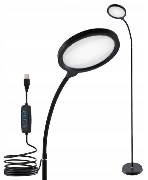 LED stojací lampa 10 W, 3 režimy barvy světla, 350 lm, teplá bílá