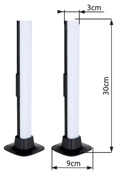 GLOBO Smart Light 25895SH POLLIVER stolní lampička V325mm LED 2,5 RGB matná černá, bílá