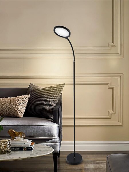 LED stojací lampa 10 W, 3 režimy barvy světla, 350 lm, teplá bílá