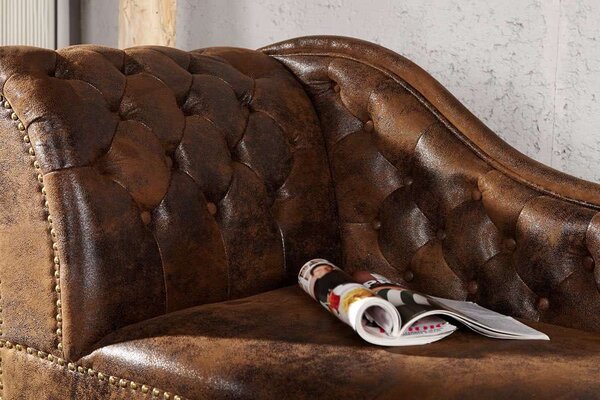 Leňoška Chesterfield Vintage hnědá