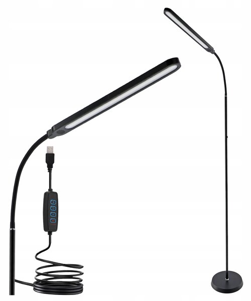 LED stojací lampa 10 W, 3 režimy barvy světla, 350 lm, teplá bílá