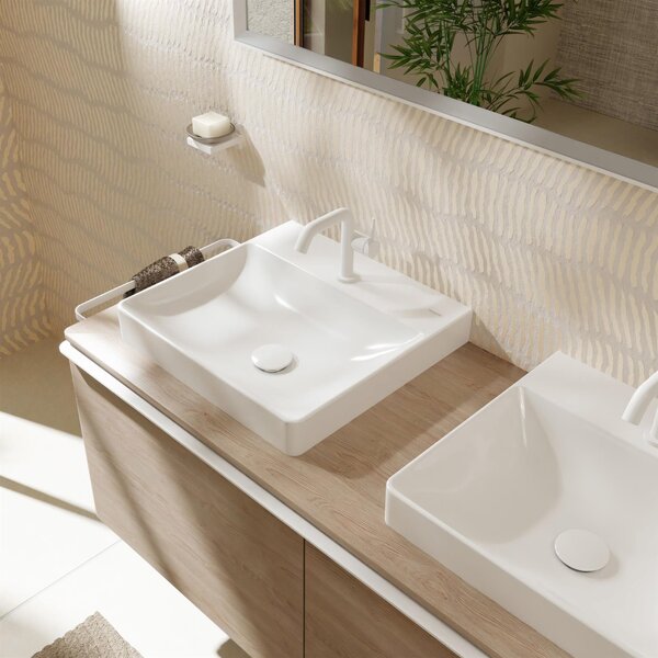 Hansgrohe Xelu Q umyvadlo 50x48 cm obdélníkový na pult bílá matný 61014450