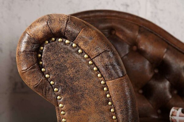 Leňoška Chesterfield Vintage hnědá