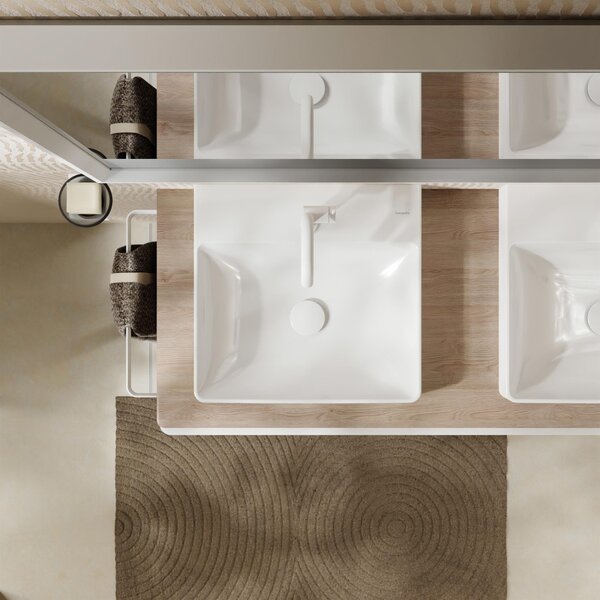 Hansgrohe Xelu Q umyvadlo 50x48 cm obdélníkový na pult bílá matný 61014450