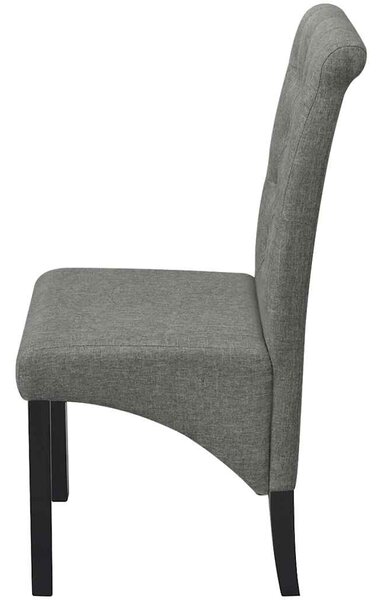 Jídelní židle 2 ks světle šedé textil 242222