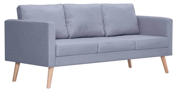 3místná pohovka textil světle šedá 242219