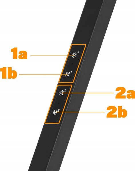 LED stolní lampa, s dotykovým ovládáním, nastavitelná, dvojitá, IP20