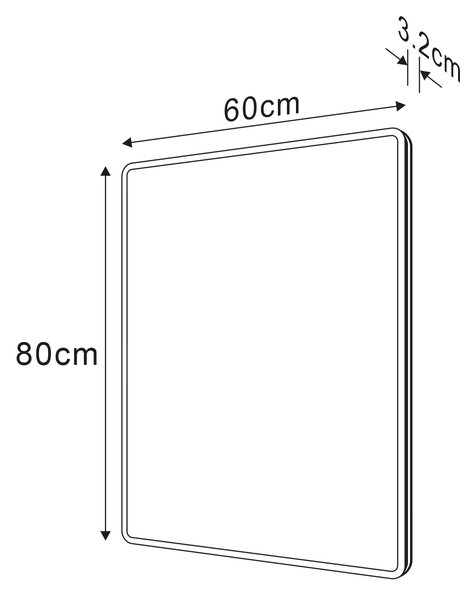 Sapho Sapho, PIRI zrcadlo s LED osvětlením 60x80cm, PR600