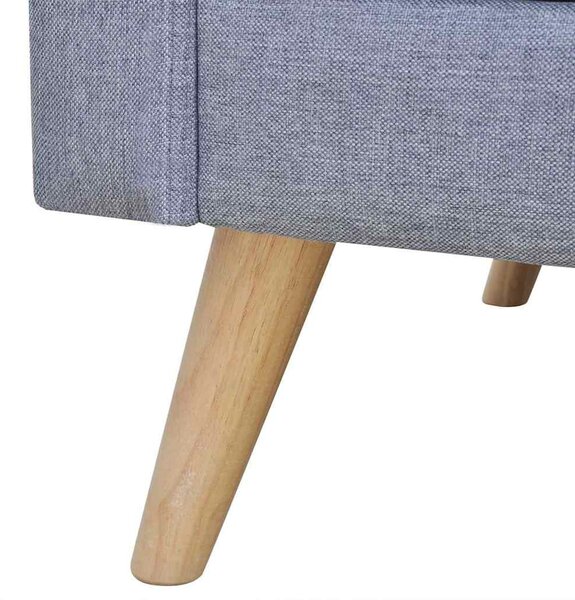 3místná pohovka textil světle šedá 242219