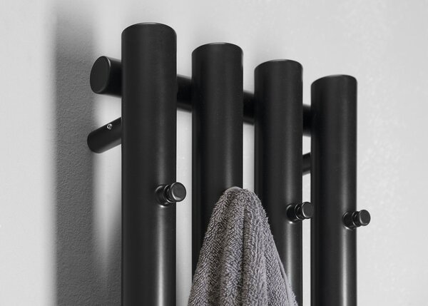 Sapho Sapho, PILON topné těleso 270x1800mm, se 4 háčky, černá mat, IZ122T