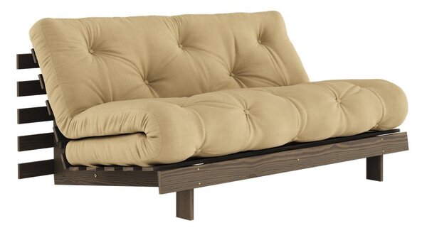 Rozkládací pohovka v béžovohořčicové barvě 160 cm Roots – Karup Design
