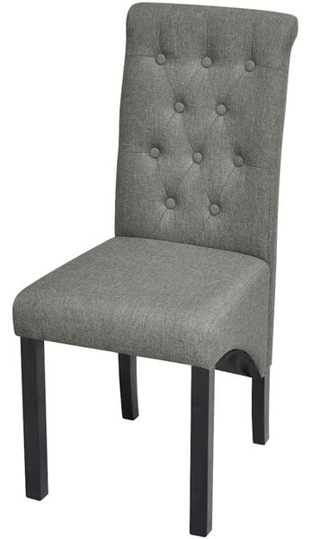 Jídelní židle 2 ks světle šedé textil 242222