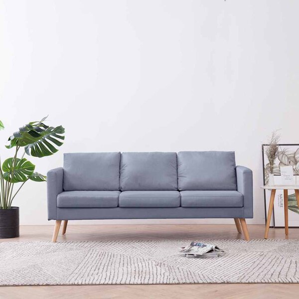 3místná pohovka textil světle šedá 242219
