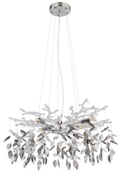 GLOBO 64133-8 DANNA závěsné svítidlo/luster D610mm 8xG9 chromová, kouřová, průhledná