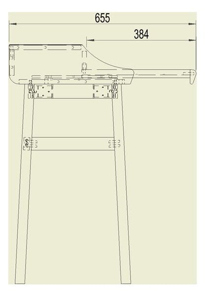 Pracovní stůl v dekoru dubu se sekretářem 44x115 cm Carteret – Woodman