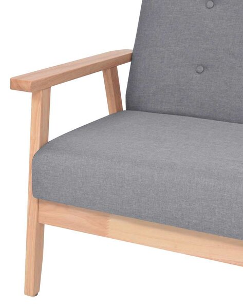 Křeslo světle šedé textil 242225