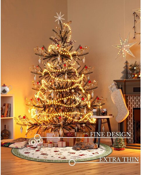 Zelený kulatý koberec s vánočním motivem s příměsí bavlny ø 160 cm Toy's Delight Green Christmas – Villeroy&Boch